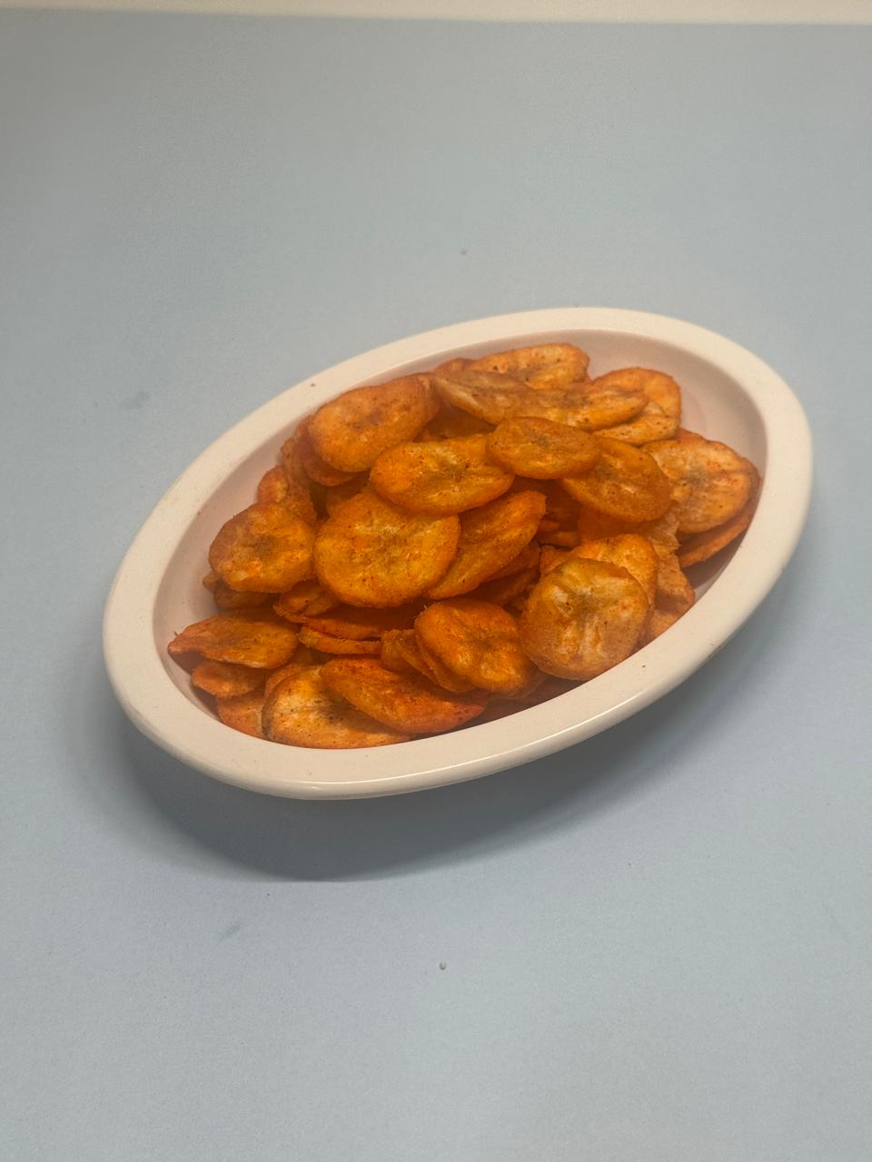 Spicy banana chips